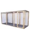 Enclos poules en bois Douglas 6 faces anti-prédateurs