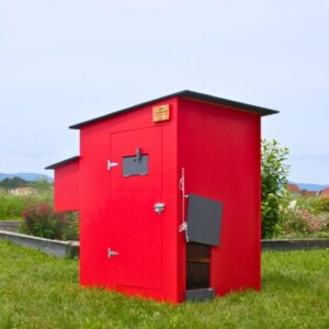 poulailler 14 poules Alto rouge en bois