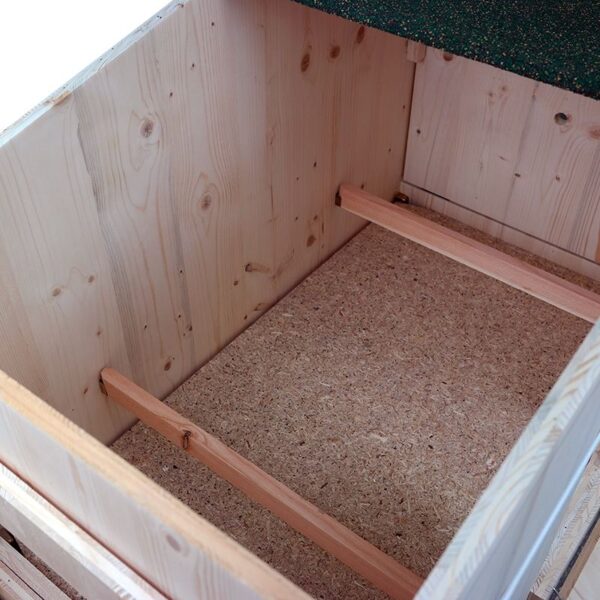 Plancher en bois poulailler 6 poules Mika
