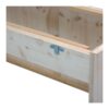 Détail d'accroche du pondoir pour poules taille XL